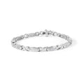 14k white gold 1ctw princess diamond invisible set tennis bracelet 7 bijoux-nyc direct