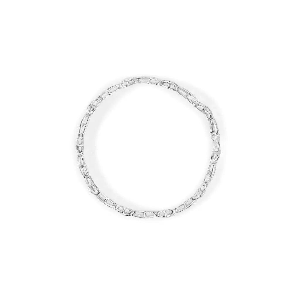 14k white gold 1ctw princess diamond invisible set tennis bracelet 7 bijoux-nyc direct