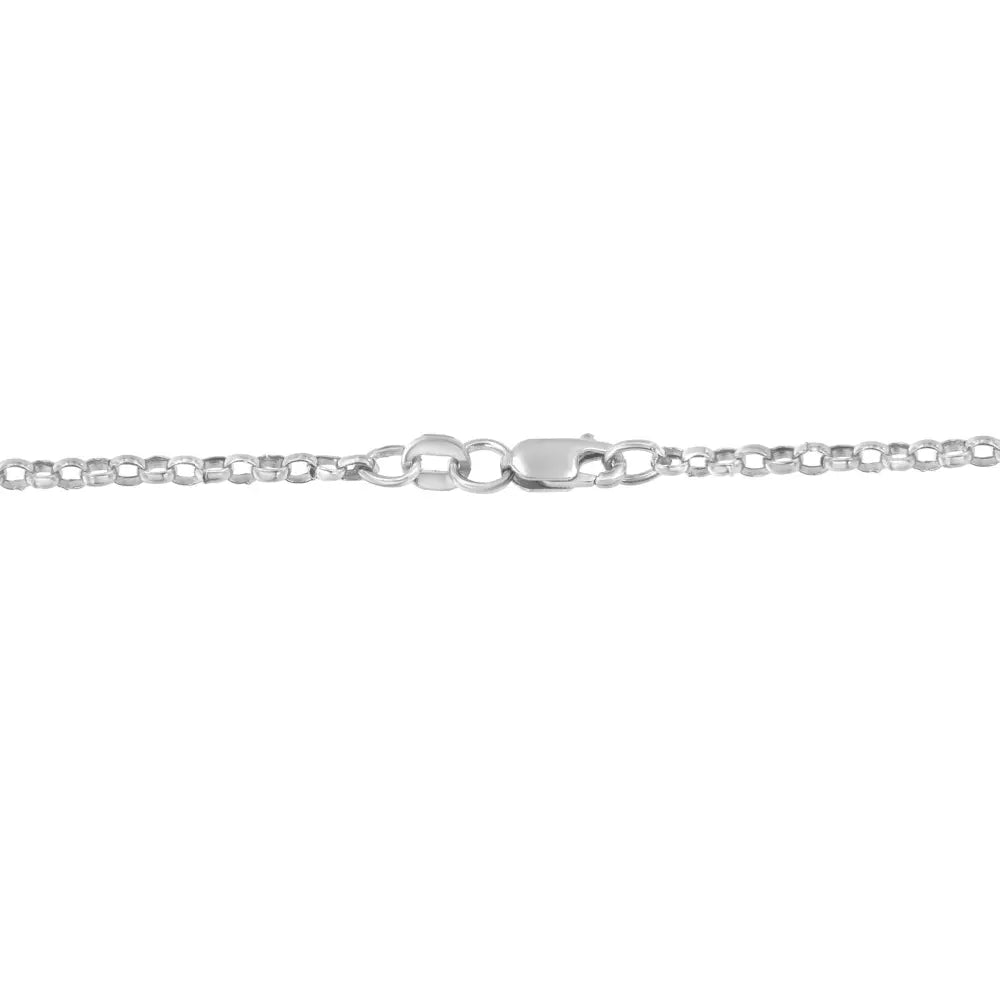 14K White Gold 1.0 Cttw Princess Cut Diamond Three Heart 18" Statement Pendant Necklace (H-I Color, SI2-I1 Clarity) - Bijoux-NYC Direct