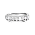 14k white gold 1.0 cttw round and baguette diamond channel band ring bijoux-nyc direct