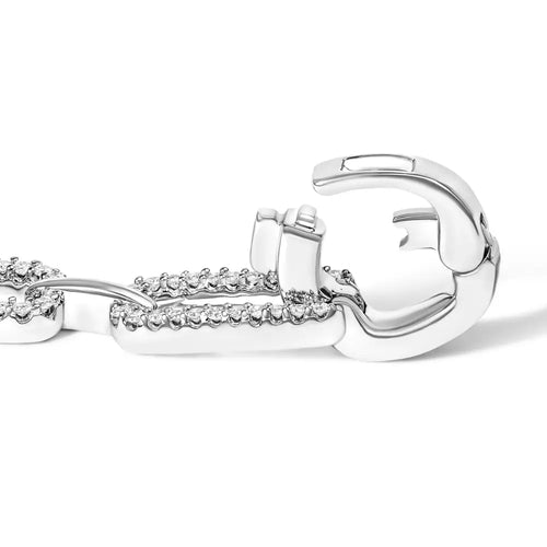 1.00 ct diamond paperclip link bracelet in 14k white gold 7 inch bijoux-nyc direct