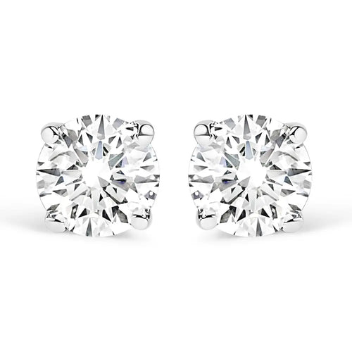 1 cttw round brilliant diamond stud earrings in 14k white gold bijoux-nyc direct