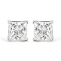 1.50 cttw princess cut diamond stud earrings in 14k white gold bijoux-nyc direct