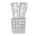 14k white gold 1 1/3 cttw princess and baguette diamond shapes pendant bijoux-nyc direct