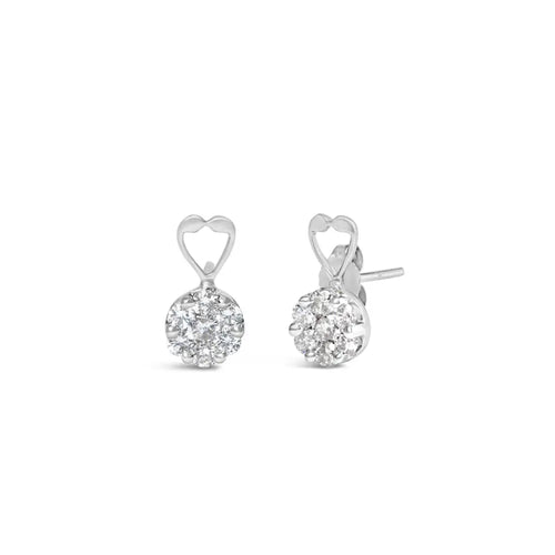 1.25 cttw round cut composite diamond earrings in 14k white gold bijoux-nyc direct