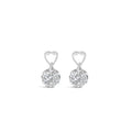 1.25 cttw round cut composite diamond earrings in 14k white gold bijoux-nyc direct