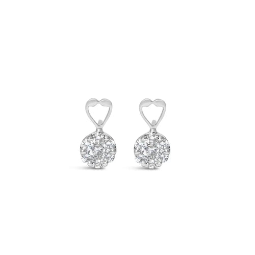 1.25 cttw round cut composite diamond earrings in 14k white gold bijoux-nyc direct