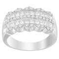 14k white gold 1 1/7ct tdw round and princess cut diamond ring bijoux-nyc direct