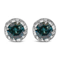 14k white gold 1/2 cttw white and blue round diamond earrings bijoux-nyc direct