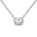 1/2 cttw oval lab grown diamond east west pendant in 14k white gold bijoux-nyc direct