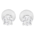 14k white gold 1/2 cttw pie-cut diamond solitaire stud earrings bijoux-nyc direct