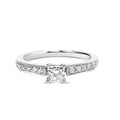 14k white gold 1/2 cttw princess-cut diamond engagement ring size 7 bijoux-nyc direct