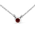 Red lab grown diamond bezel solitaire 14k white gold 1/2 cttw necklace bijoux-nyc direct