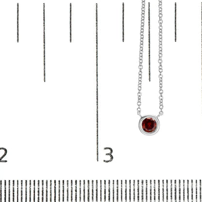 14k white gold 1/2 cttw red lab grown diamond bezel set solitaire 18’’ pendant necklace (red color vs1 vs2 clarity)