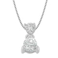 14k white gold 1/2 cttw round diamond pendant necklace bijoux-nyc direct