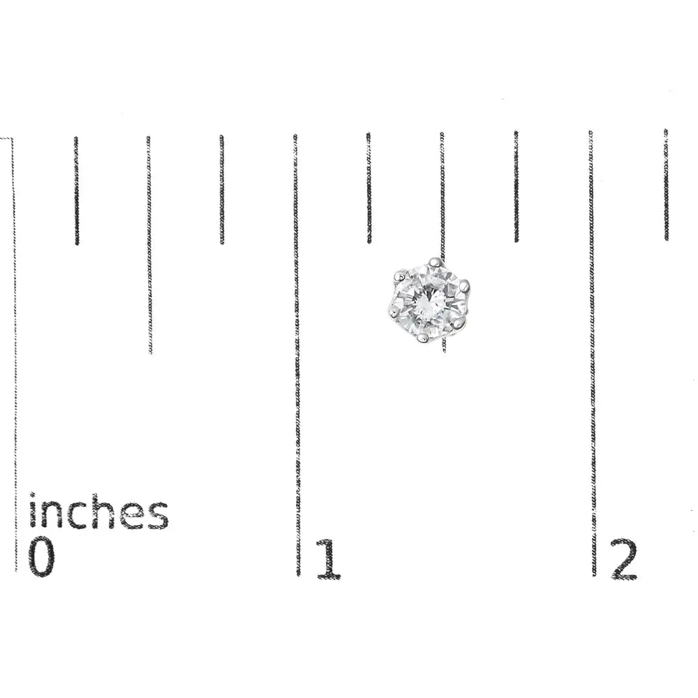 14k white gold 1/2 cttw round diamond crown stud earrings bijoux-nyc direct