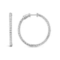 1.75ct lab grown diamond inside out hoop earrings in 14k white gold bijoux-nyc direct