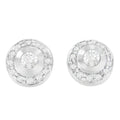 14k white gold 1/3 cttw round diamond halo stud earrings bijoux-nyc direct