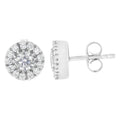 14k white gold 1 cttw round diamond halo stud earrings bijoux-nyc direct