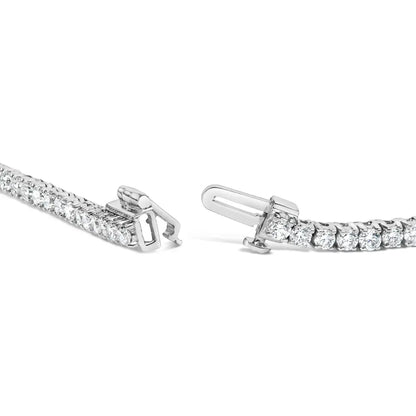 14k white gold 10.0 cttw graduated lab grown diamond tennis necklace (f g color vs2 si1) 18’’ inches necklaces/non pendant/chains