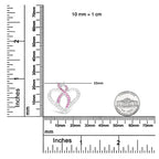 14K White Gold 1ct. TGW Diamond And Pink Sapphire Gemstone Pendant Necklace (G-H, SI2-I1) - Bijoux-NYC Direct