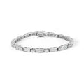 2.0 cttw princess and baguette diamond 14k white gold tennis bracelet 7 bijoux-nyc direct