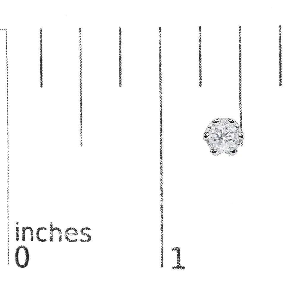 14k white gold 2.0 cttw round diamond crown stud earrings bijoux-nyc direct