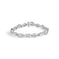 14k white gold 2.00 cttw diamond swirl and pear link bracelet 7 inch bijoux-nyc direct