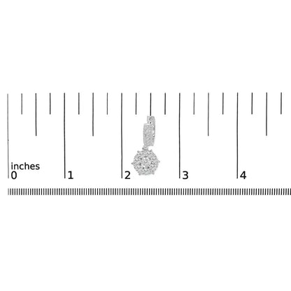 14K White Gold 2 1/3 Cttw Diamond Cluster Drop and Dangle Earrings (F-G Color, VS2-SI1 Clarity) - Bijoux-NYC Direct