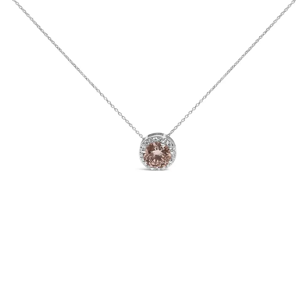2.375 cttw lab grown pink diamond halo pendant in 14k white gold 17 bijoux-nyc direct