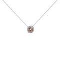 2.375 cttw lab grown pink diamond halo pendant in 14k white gold 17 bijoux-nyc direct