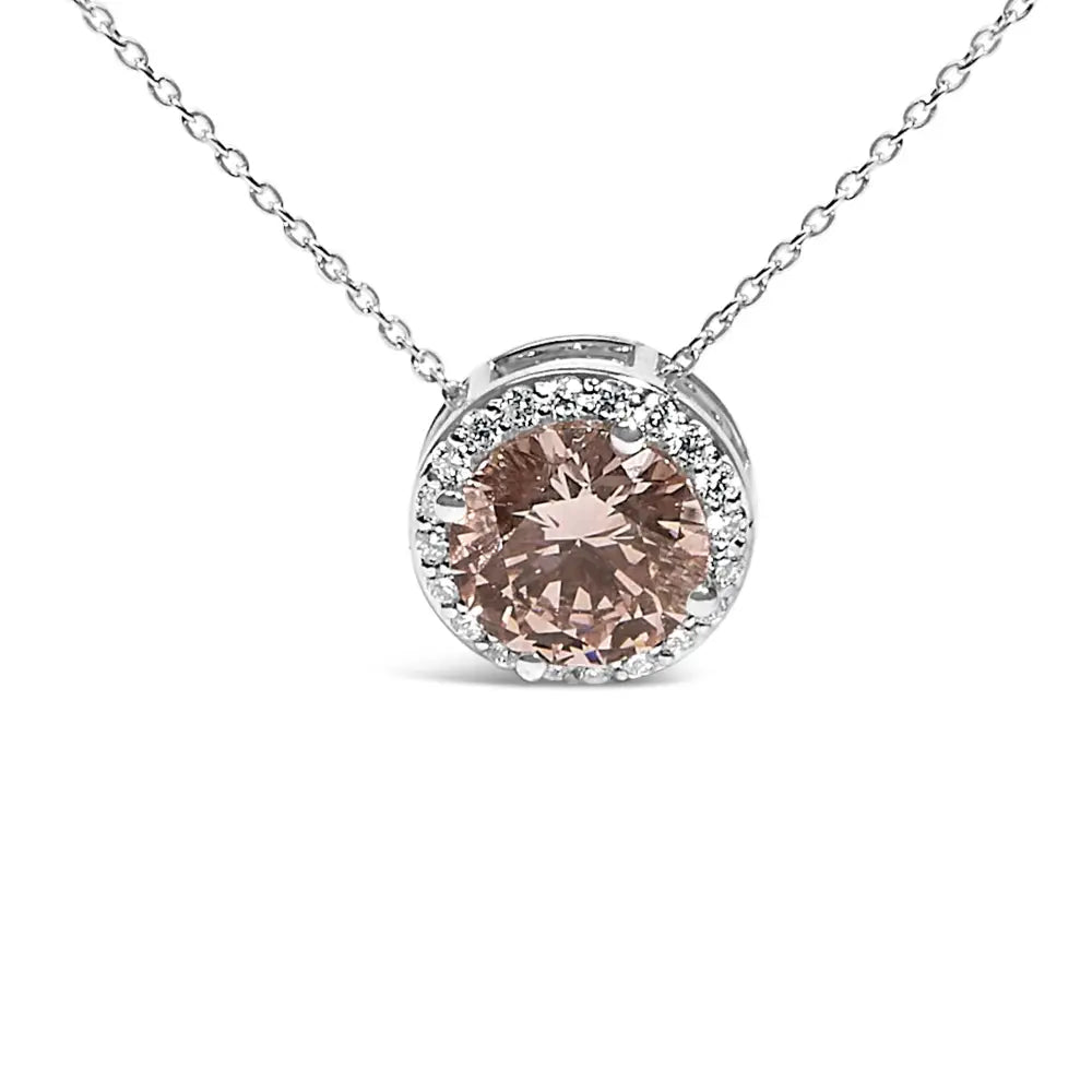 2.375 cttw lab grown pink diamond halo pendant in 14k white gold 17 bijoux-nyc direct