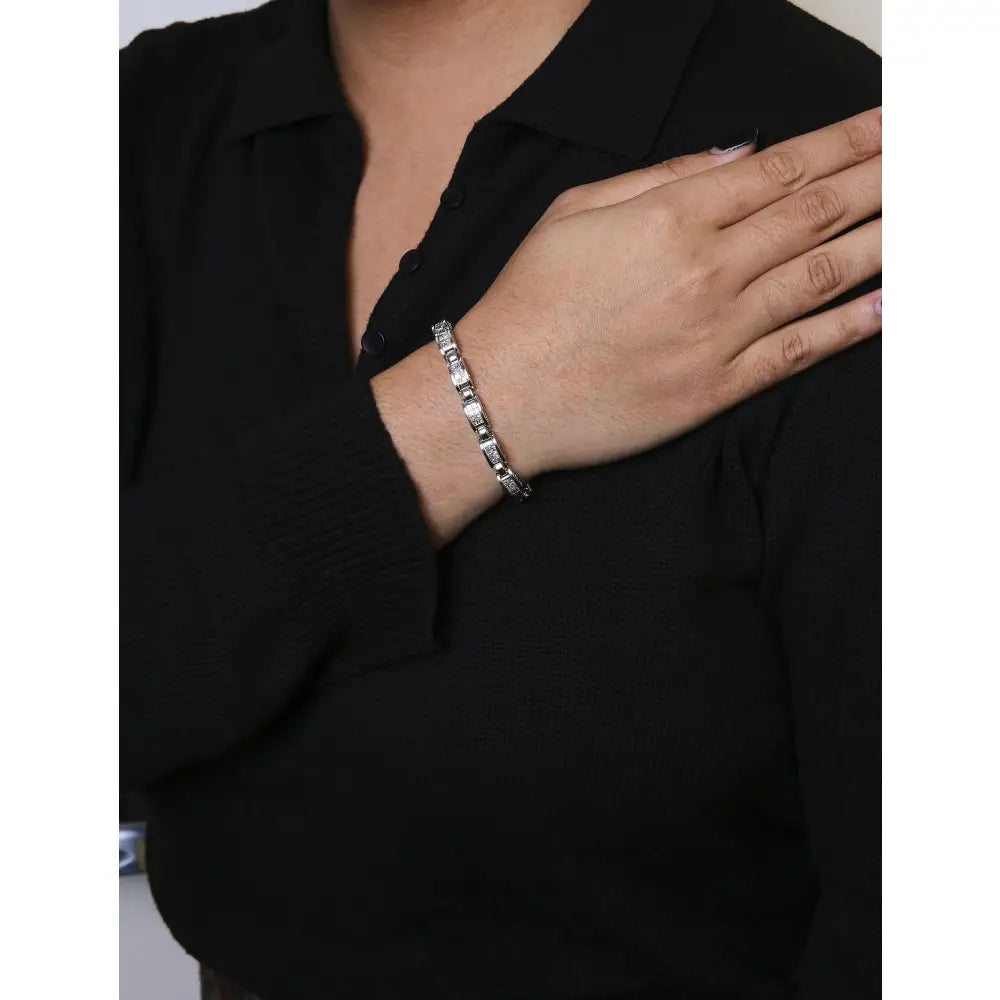 3.0 cttw princess cut diamond 14k white gold link and buckle bracelet bijoux-nyc direct