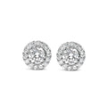 14k white gold 3.0 cttw lab grown diamond hidden halo stud earrings bijoux-nyc direct