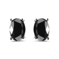 3.00 cttw oval black diamond solitaire stud earrings in 14k white gold bijoux-nyc direct