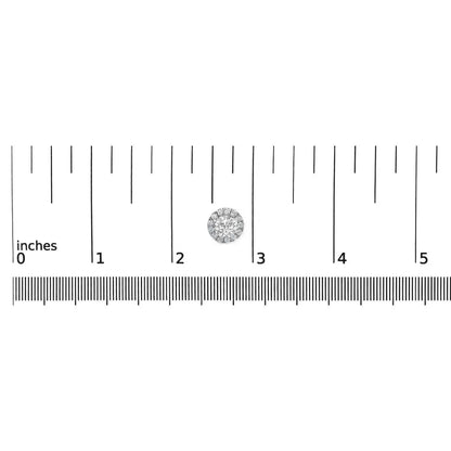 14K White Gold 3/4 Cttw Lab-Grown Diamond Floating Halo Stud Earring (F-G Color, VS1-VS2 Clarity) - Bijoux-NYC Direct