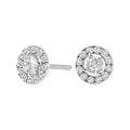 14k white gold 3/4 cttw lab-grown diamond floating halo stud earrings bijoux-nyc direct