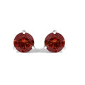 14k white gold 3/4 cttw red lab-grown diamond martini stud earrings bijoux-nyc direct