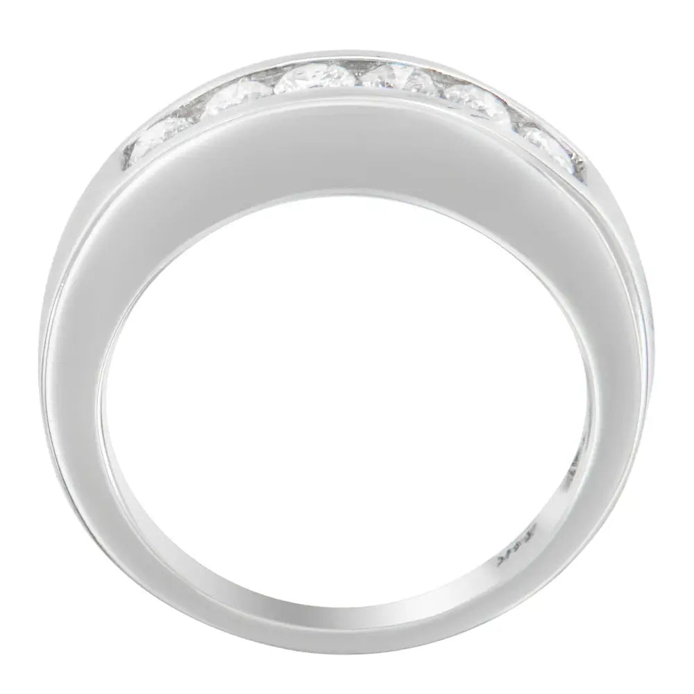14k white gold 3/4ct. Tdw round diamond channel set band ring bijoux-nyc direct