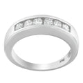 14k white gold 3/4ct. Tdw round diamond channel set band ring bijoux-nyc direct
