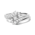 14k white gold 3/8 cttw diamond swirl bridal ring set (i–j si2–i1) bijoux-nyc direct