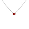 14k white gold 3/8 cttw lab grown pink oval east west pendant necklace bijoux-nyc direct