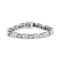 5.0 cttw princess cut diamond 14k white gold d link tennis bracelet 7 bijoux-nyc direct