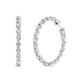 5.00 cttw lab grown diamond 14k white gold inside-out hoop earrings bijoux-nyc direct