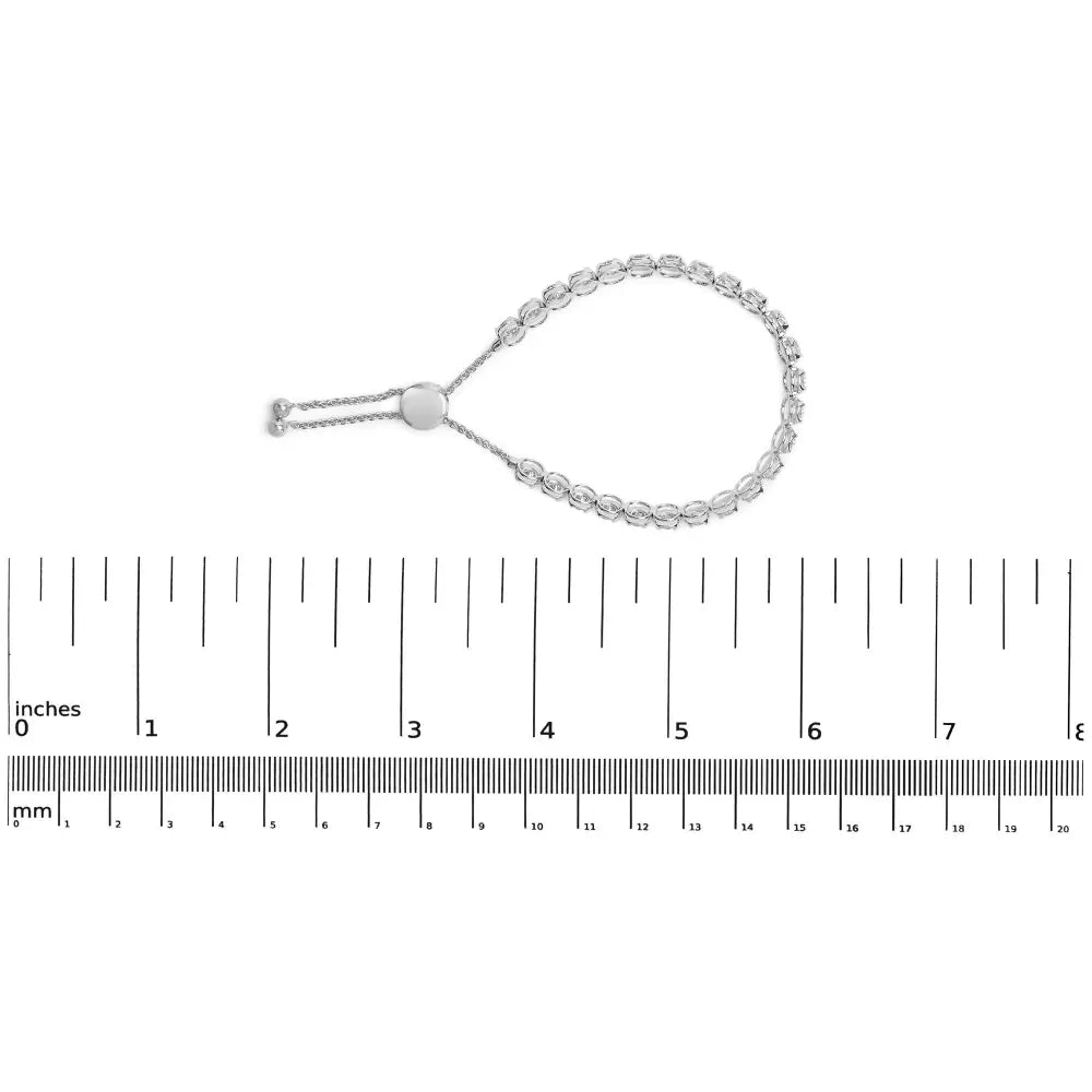 14k white gold 6.00 cttw diamond adjustable bolo tennis bracelet bijoux-nyc direct