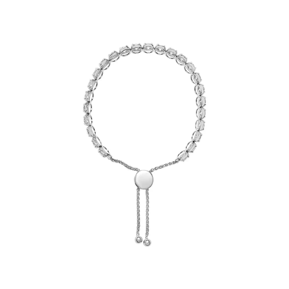 14k white gold 6.00 cttw diamond adjustable bolo tennis bracelet bijoux-nyc direct