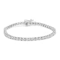 7.0 cttw lab grown diamond 4-prong 14k white gold 7’’ tennis bracelet bijoux-nyc direct