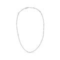14k white gold 1.00 cttw bezel set 11 station diamond necklace 18 inch bijoux-nyc direct