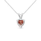 14k white gold martini set 1.00 cttw lab grown pink heart diamond solitaire 18’’ pendant necklace (pink color vs2 si1 clarity)
