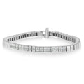 14k white gold princess cut diamond bracelet 1.00 cttw 7 inch bijoux-nyc direct